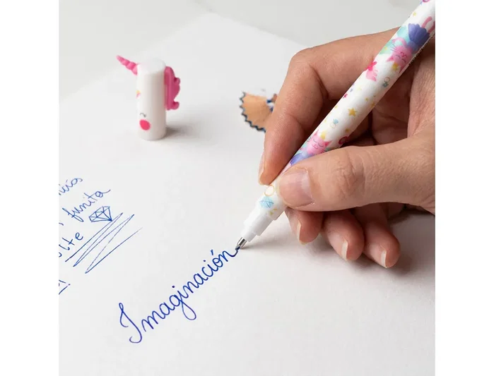 Imaginovo Bolígrafo de Unicornio con Tinta Azul Termosensible Borrable