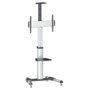 MANHATTAN Soporte para TV tipo carrito con ruedas, ajustable e inclinable