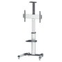MANHATTAN Soporte para TV tipo carrito con ruedas, ajustable e inclinable