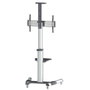MANHATTAN Soporte para TV tipo carrito con ruedas, ajustable e inclinable