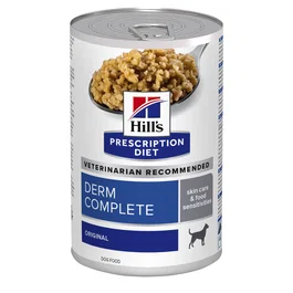Hill's Hpd Canine Derm Complete Alimento Dietético para Perros con Problemas Dérmicos y Pérdida de Pelo, 12x370 gr