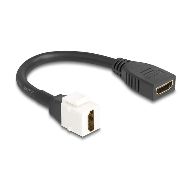 DeLOCK Cable HDMI hembra a hembra 8K 60 Hz 20 cm Negro, Blanco DeLOCK Cable HDMI hembra a hembra 8K 60 Hz 20 cm Negro, Blanco