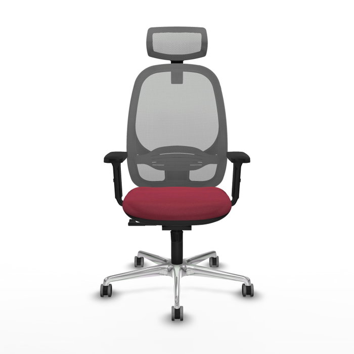 PIQUERAS Y CRESPO Silla de oficina Cilanco con mecanismo Sincro, Tela Granate y Malla Gris PIQUERAS Y CRESPO Silla de oficina Cilanco con mecanismo Sincro, Tela Granate y Malla Gris