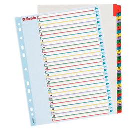 Indice Esselte Cartulina Mylar Borrable Numerico A4+ Pestañas 1-31 11 Taladros