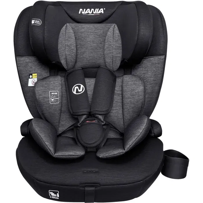 Nania Silla de coche Isofix MILANO Grupo 1/2/3 I-size con reductor Negro