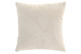 DKD Home Decor India 24 Cojin Boho Crudo 45 x 45 cm (2 Unidades) Bordado a Mano Algodon