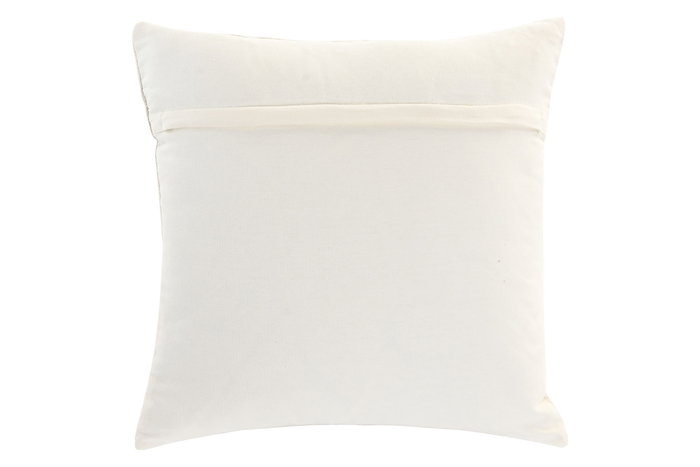 DKD Home Decor India 24 Cojin Boho Crudo 45 x 45 cm (2 Unidades) Bordado a Mano Algodon