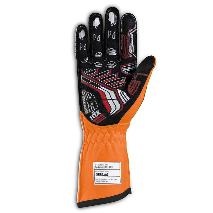 Sparco S00131408AFNR Guantes Arrow Evo Rg-7 Homologación FIA 8856-2018 Aramídicos Naranja-Negro Talla 08