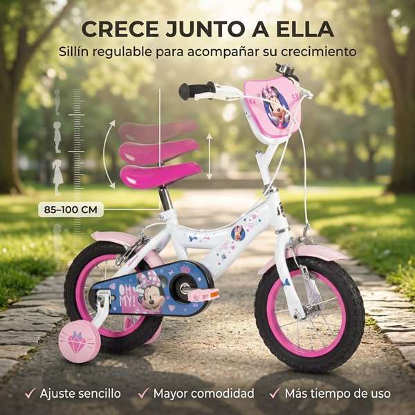 Huffy Bicicleta Minnie 12" para Niñas 3-5 Años, Ruedas de 12 Pulgadas - Bicicleta Infantil de Aprendizaje Huffy Bicicleta Minnie 12" para Niñas 3-5 Años, Ruedas de 12 Pulgadas - Bicicleta Infantil de Aprendizaje
