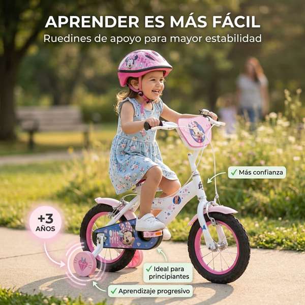 Huffy Bicicleta Minnie 12" para Niñas 3-5 Años, Ruedas de 12 Pulgadas - Bicicleta Infantil de Aprendizaje Huffy Bicicleta Minnie 12" para Niñas 3-5 Años, Ruedas de 12 Pulgadas - Bicicleta Infantil de Aprendizaje
