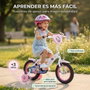 Huffy Bicicleta Minnie 12" para Niñas 3-5 Años, Ruedas de 12 Pulgadas - Bicicleta Infantil de Aprendizaje