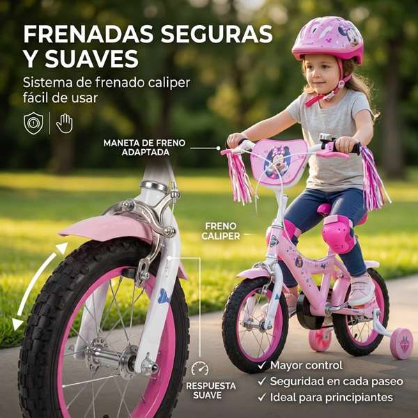 Huffy Bicicleta Minnie 12" para Niñas 3-5 Años, Ruedas de 12 Pulgadas - Bicicleta Infantil de Aprendizaje Huffy Bicicleta Minnie 12" para Niñas 3-5 Años, Ruedas de 12 Pulgadas - Bicicleta Infantil de Aprendizaje