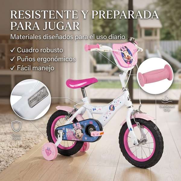 Huffy Bicicleta Minnie 12" para Niñas 3-5 Años, Ruedas de 12 Pulgadas - Bicicleta Infantil de Aprendizaje Huffy Bicicleta Minnie 12" para Niñas 3-5 Años, Ruedas de 12 Pulgadas - Bicicleta Infantil de Aprendizaje