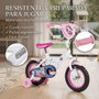 Huffy Bicicleta Minnie 12" para Niñas 3-5 Años, Ruedas de 12 Pulgadas - Bicicleta Infantil de Aprendizaje