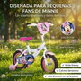 Huffy Bicicleta Minnie 12" para Niñas 3-5 Años, Ruedas de 12 Pulgadas - Bicicleta Infantil de Aprendizaje