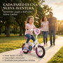 Huffy Bicicleta Minnie 12" para Niñas 3-5 Años, Ruedas de 12 Pulgadas - Bicicleta Infantil de Aprendizaje