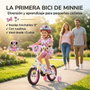 Huffy Bicicleta Minnie 12" para Niñas 3-5 Años, Ruedas de 12 Pulgadas - Bicicleta Infantil de Aprendizaje