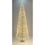 DKD Home Decor Árbol de Navidad Dorado Metal y LED 50 x 180 x 50 cm