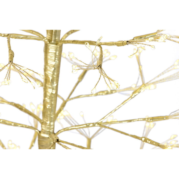 DKD Home Decor Árbol de Navidad Dorado Metal y LED 50 x 180 x 50 cm