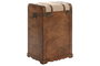 DKD Home Decor Cajonera de Madera y Poliéster Borreguito Marrón/Beige
