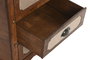 DKD Home Decor Cajonera de Madera y Poliéster Borreguito Marrón/Beige
