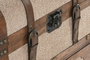DKD Home Decor Cajonera de Madera y Poliéster Borreguito Marrón/Beige