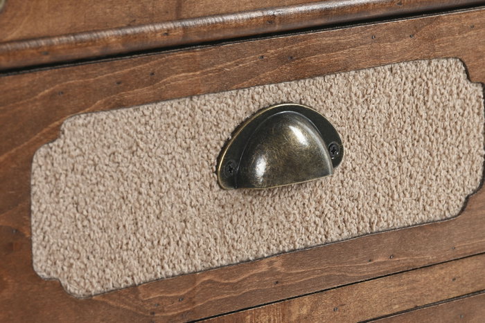 DKD Home Decor Cajonera de Madera y Poliéster Borreguito Marrón/Beige DKD Home Decor Cajonera de Madera y Poliéster Borreguito Marrón/Beige