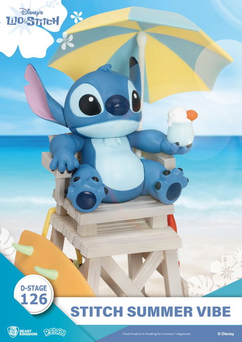 Disney Diorama PVC D-Stage Stitch Summer Vibe 16 cm