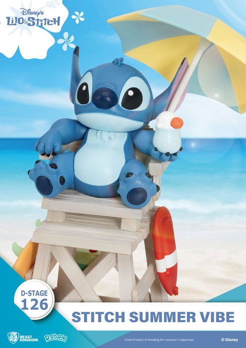 Disney Diorama PVC D-Stage Stitch Summer Vibe 16 cm
