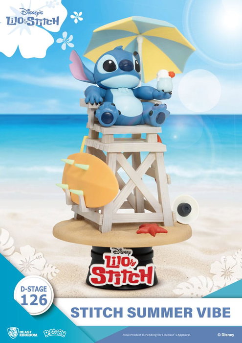 Disney Diorama PVC D-Stage Stitch Summer Vibe 16 cm