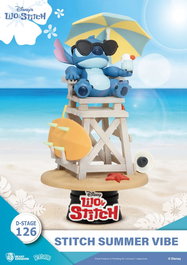 Disney Diorama PVC D-Stage Stitch Summer Vibe 16 cm