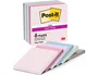 Post-it Bloc de notas adhesivas Super Sticky 76x76 mm Pack 6 uds Colores Surtidos Certificado PEFC