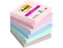 Post-it Bloc de notas adhesivas Super Sticky 76x76 mm Pack 6 uds Colores Surtidos Certificado PEFC