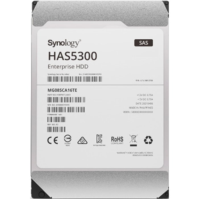 Synology HAS5300-8T 8 TB 3.5 pulg. SAS HDD Synology HAS5300-8T 8 TB 3.5 pulg. SAS HDD