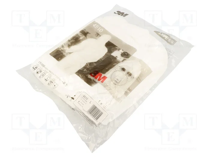 3M Traje protector serie 4510 blanco con capucha, talla L 3M Traje protector serie 4510 blanco con capucha, talla L