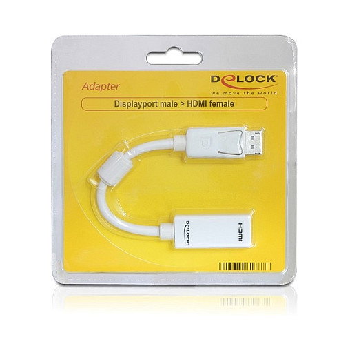 DeLOCK 61767 Adaptador DisplayPort a HDMI Blanco