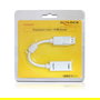 DeLOCK Adaptador 61767 DisplayPort Macho a HDMI Hembra, Cable 0.125 m, Blanco