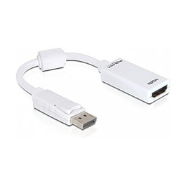 DeLOCK Adaptador 61767 DisplayPort Macho a HDMI Hembra, Cable 0.125 m, Blanco