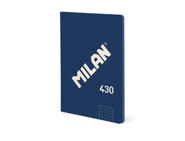 Libreta Milan 430 Since 1918 A6 48H Encolada Cuadric.5X5 95G Azul (Set de 6)