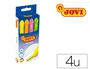Jovi Marcador de Cera Gel Fluorescente - Estuche de 4 Unidades Colores Surtidos