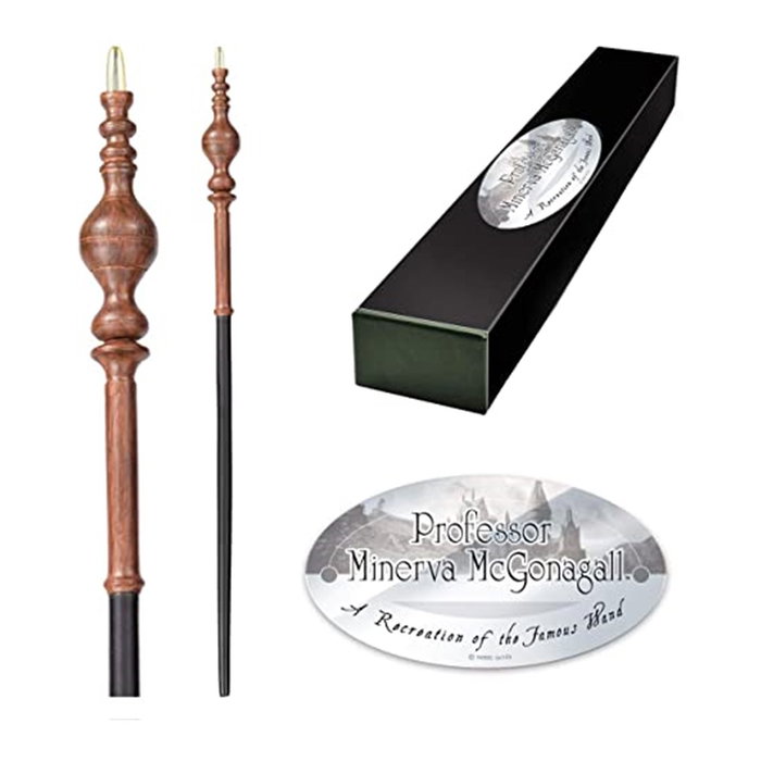 The Noble Collection Réplica Harry Potter Varita Profesora Minerva McGonagall Caja Colección Placa Identificativa