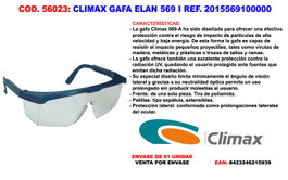 CLIMAX Gafas panorámicas con patilla ajustable y protección lateral 569 I