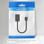 Vention CDYB0 Tarjeta de Sonido Externa USB de 2.1 Canales 16 bits para PC y Mac con Entrada de Micrófono y Cancelación de Ruido, Color Negro