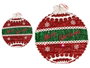 Krist+ Set de 12 Bolas de Navidad Espumillón con LED Rojo y Blanco