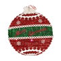 Krist+ Set de 12 Bolas de Navidad Espumillón con LED Rojo y Blanco