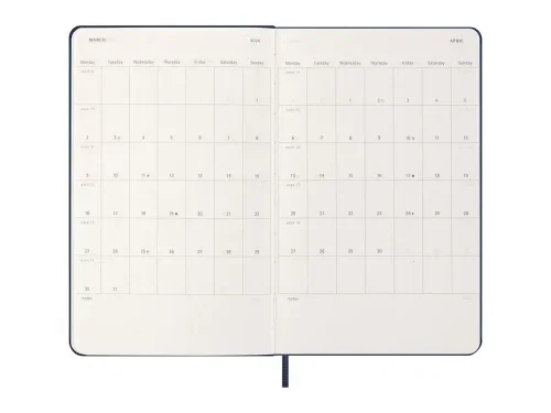 Moleskine DHB2012DC3Y26 Agenda 2026 Tapa Dura 12 Meses Diaria L (13 x 21 cm) Azul Zafiro
