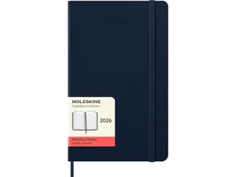 Moleskine DHB2012DC3Y26 Agenda 2026 Tapa Dura 12 Meses Diaria L (13 x 21 cm) Azul Zafiro