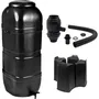 Nature NAT8711338704417 Kit colector de agua 100 litros Forma de columna Tratamiento anti-UV Fabricado en Europa Negro