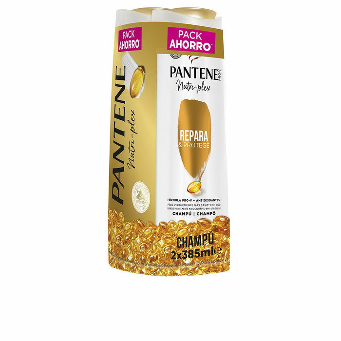 Pantene Champú Repara y Protege Lote, Set Peluquería, Cabello Dañado, 2 x 385 ml