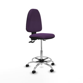 PIQUERAS Y CRESPO Taburete Aýna con mecanismo Asincro, tela morada